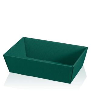 25 x Präsentkorb 4-eckig 330 x 190 x 110 mm (Grün)
