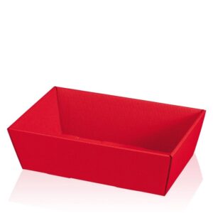 25 x Präsentkorb 4-eckig 330 x 190 x 110 mm (Rot)