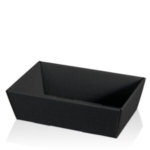 25 x Präsentkorb 4-eckig 330 x 190 x 110 mm (Schwarz)