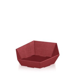25 x Präsentkorb 6-eckig 290 x 270 x 60/105 mm (Bordeaux)