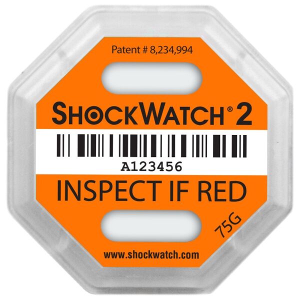 20 x ShockWatch 2 Stoßindikatorlabel mit Warnhinweisaufkleber (orange)