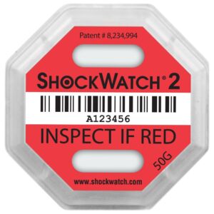 20 x ShockWatch 2 Stoßindikatorlabel mit Warnhinweisaufkleber (rot)
