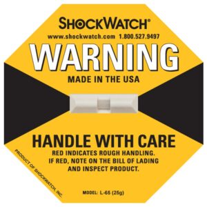20 x ShockWatch Stoßindikatorlabel mit Warnhinweisaufkleber (gelb)
