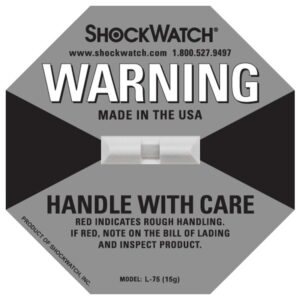 10 x ShockWatch Stoßindikatorlabel mit Warnhinweisaufkleber (grau)