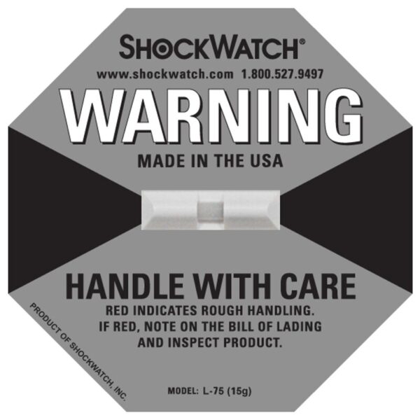 10 x ShockWatch Stoßindikatorlabel mit Warnhinweisaufkleber (grau)