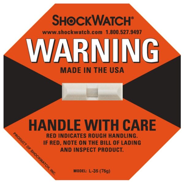 20 x ShockWatch Stoßindikatorlabel mit Warnhinweisaufkleber (orange)