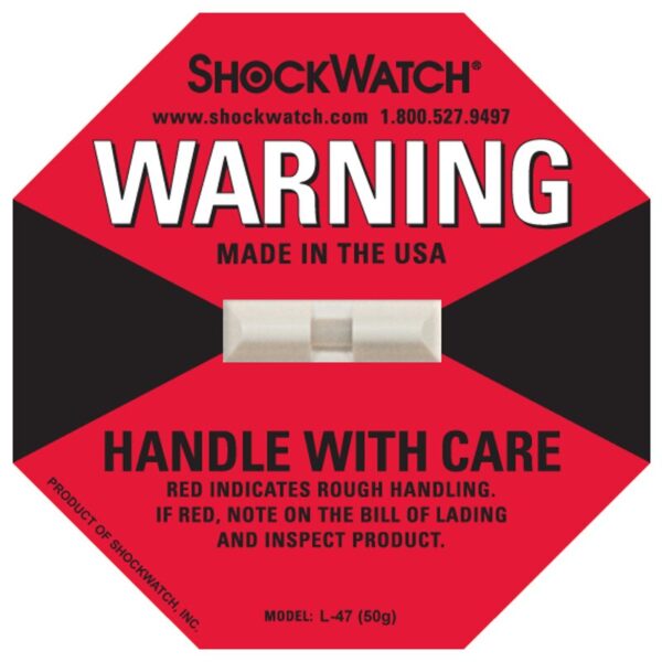 20 x ShockWatch Stoßindikatorlabel mit Warnhinweisaufkleber (rot)
