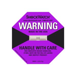 20 x ShockWatch Stoßindikatorlabel mit Warnhinweisaufkleber (violett)