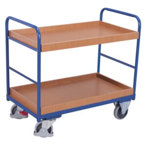 VARIOfit Etagenwagen mit 2 Tabletts 250 kg Traglast Typ XL + EasySTOP