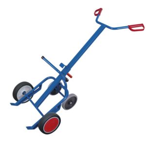 VARIOfit Fasskarre mit 2 Stützrädern 250 kg Vollgummibereifung