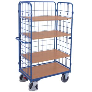 VARIOfit Paket-Dreiwandwagen hoch mit 4 Böden 400 kg Traglast Typ S +