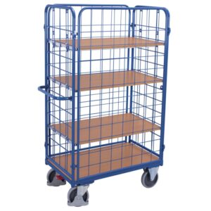 VARIOfit Paket-Vierwandwagen hoch mit 3 Böden Typ M + EasySTOP